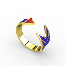 14 ayar altın yüzük (Kırmızı mineli)