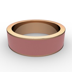 14 ayar rose altın yüzük (Pastel pembe mineli)
