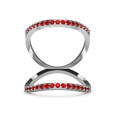 Garnet 925 ayar gümüş yüzük