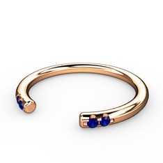 Vova Yüzük - Lab safir 14 ayar rose altın yüzük #1mz6fss