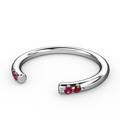 Vova Yüzük - Rodolit garnet ve garnet 18 ayar beyaz altın yüzük #nsh3ri