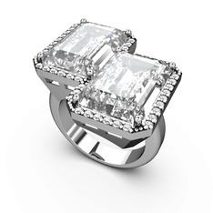 Avis Yüzük - Beyaz zirkon ve swarovski 14 ayar beyaz altın yüzük #1a2l2vv