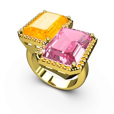 Avis Yüzük - Sitrin ve pembe kuvars 8 ayar altın yüzük #1p7s1a