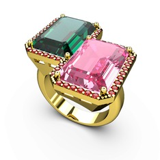 Avis Yüzük - Yeşil kuvars, pembe kuvars ve garnet 8 ayar altın yüzük #1uesvte