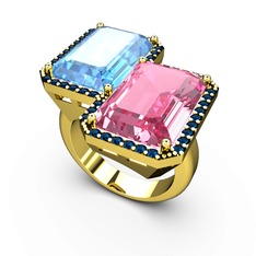 Avis Yüzük - Akuamarin, pembe kuvars ve lab safir 18 ayar altın yüzük #juwcdy