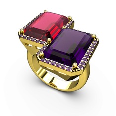 Avis Yüzük - Rodolit garnet ve ametist 8 ayar altın yüzük #wiesmt