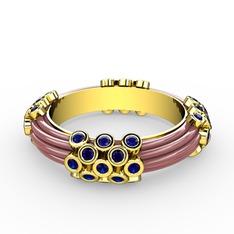 Delissa Yüzük - Lab safir 8 ayar altın yüzük (Pastel pembe mineli) #1203fom