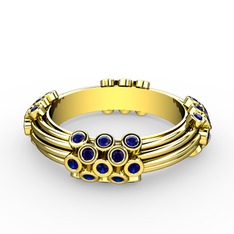 Delissa Yüzük - Lab safir 18 ayar altın yüzük (şeffaf mineli) #1dsfz70