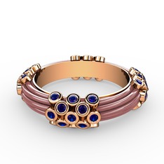 Delissa Yüzük - Lab safir 18 ayar rose altın yüzük (Pastel pembe mineli) #1uwxrpe