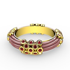 Delissa Yüzük - Garnet 14 ayar altın yüzük (Pastel pembe mineli) #1w6xf0l