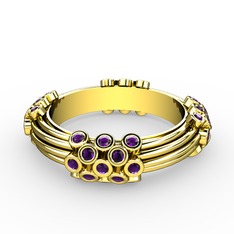 Delissa Yüzük - Ametist 14 ayar altın yüzük (şeffaf mineli) #1wjji1