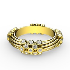 Delissa Yüzük - Pırlanta 18 ayar altın yüzük (0.78 karat, şeffaf mineli) #tuyx1y