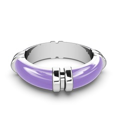 14 ayar beyaz altın yüzük (Menekşe mineli)