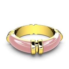 14 ayar altın yüzük (Pastel pembe mineli)