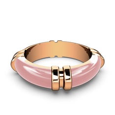 Brionna Yüzük - 14 ayar rose altın yüzük (Pastel pembe mineli) #kyzo2q