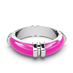 Brionna Yüzük - 925 ayar gümüş yüzük (Neon pembe mineli) #via2vq