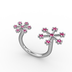 Rodolit garnet 925 ayar gümüş yüzük
