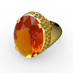 Melissa Yüzük - Sitrin 14 ayar altın yüzük #1jz1oq1