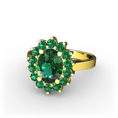 Eda Yüzük - Yeşil kuvars 14 ayar altın yüzük #tlfxga