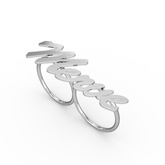 925 ayar gümüş yüzük (5 karakterli el yazısı)