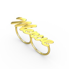 14 ayar altın yüzük (5 karakterli el yazısı)