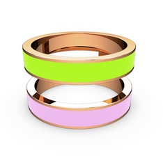 14 ayar rose altın yüzük (Açık pembe mineli)