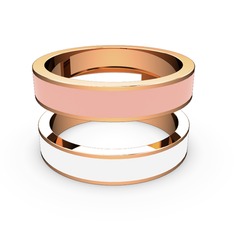 18 ayar rose altın yüzük (Beyaz mineli)