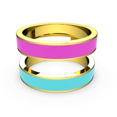 8 ayar altın yüzük (Turkuaz mineli)