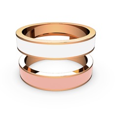 14 ayar rose altın yüzük (Pastel pembe mineli)