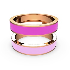 8 ayar rose altın yüzük (Açık pembe mineli)