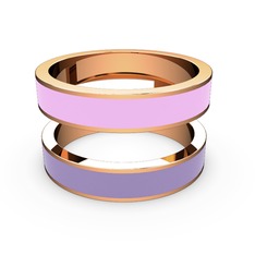 14 ayar rose altın yüzük (Menekşe mineli)