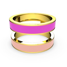 8 ayar altın yüzük (Pastel pembe mineli)