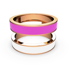 14 ayar rose altın yüzük (Beyaz mineli)