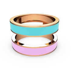 14 ayar rose altın yüzük (Açık pembe mineli)