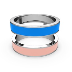 925 ayar gümüş yüzük (Pastel pembe mineli)