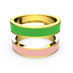 14 ayar altın yüzük (Pastel pembe mineli)