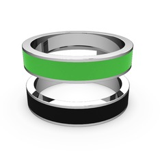 925 ayar gümüş yüzük (Siyah mineli)