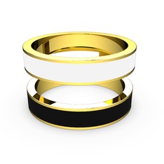 14 ayar altın yüzük (Siyah mineli)