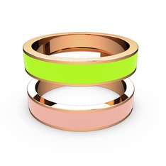 8 ayar rose altın yüzük (Pastel pembe mineli)