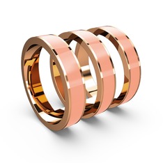 18 ayar rose altın yüzük (Pastel pembe mineli)