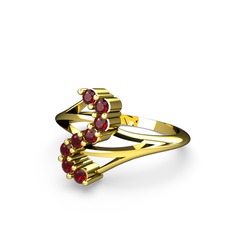 Garnet 8 ayar altın yüzük