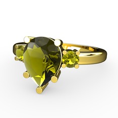 Peridot 14 ayar altın yüzük