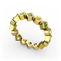 Vanora Tamtur Yüzük - Peridot ve sitrin 8 ayar altın yüzük #13s15tx