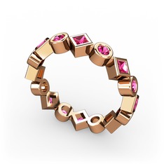 Vanora Tamtur Yüzük - Rodolit garnet 14 ayar rose altın yüzük #44uipx