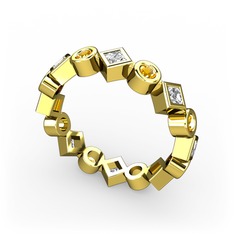 Vanora Tamtur Yüzük - Pırlanta ve sitrin 8 ayar altın yüzük (1.05 karat) #i4u54g