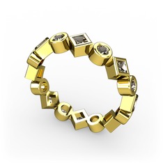 Vanora Tamtur Yüzük - Dumanlı kuvars 8 ayar altın yüzük #nbviv8