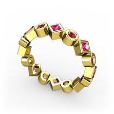 Vanora Tamtur Yüzük - Rodolit garnet ve garnet 14 ayar altın yüzük #u3ksui