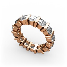 Swarovski 925 ayar rose altın kaplama gümüş yüzük