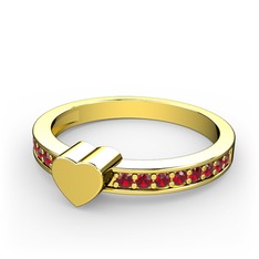 Garnet 8 ayar altın yüzük