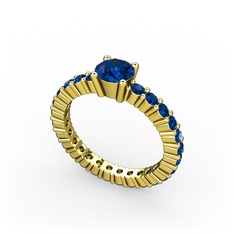 Ranita Tamtur Yüzük - Lab safir 8 ayar altın yüzük #133q9vm